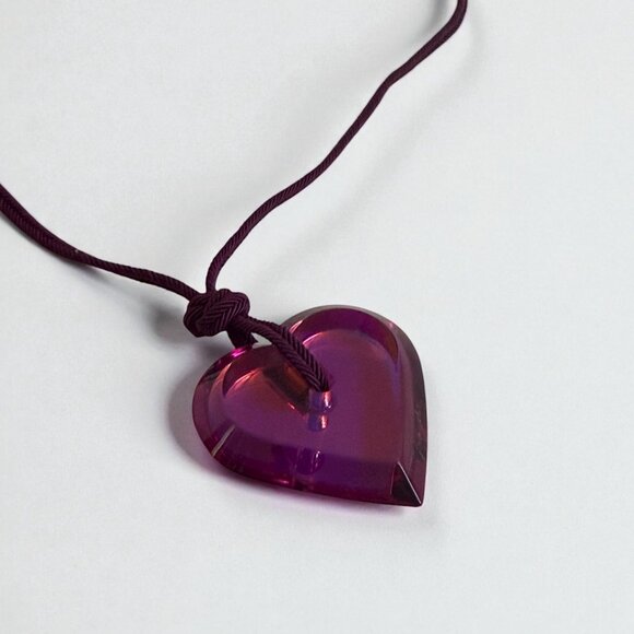 BACCARAT iridescent crystal heart necklace - Picture 7 of 8